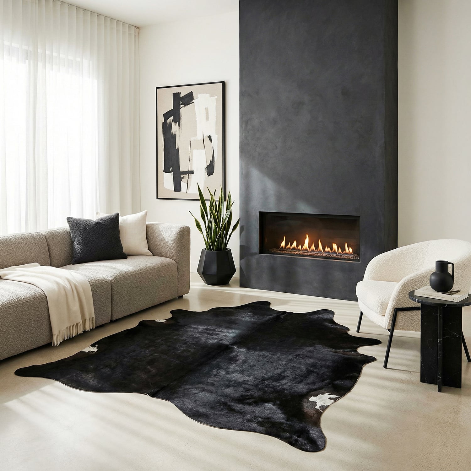 Black Tones Genuine Brazilian Cow Hide
