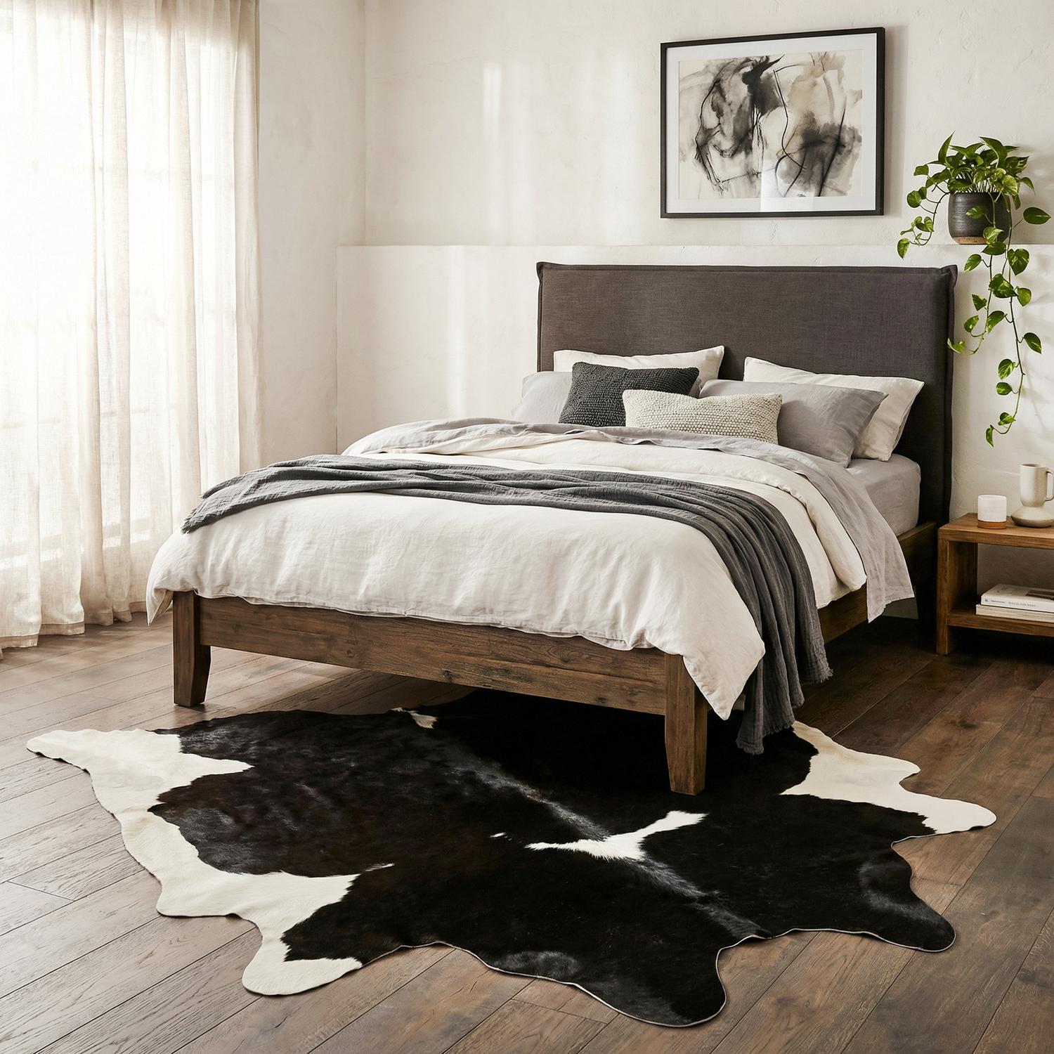 Black & White Cow Hide Rug
