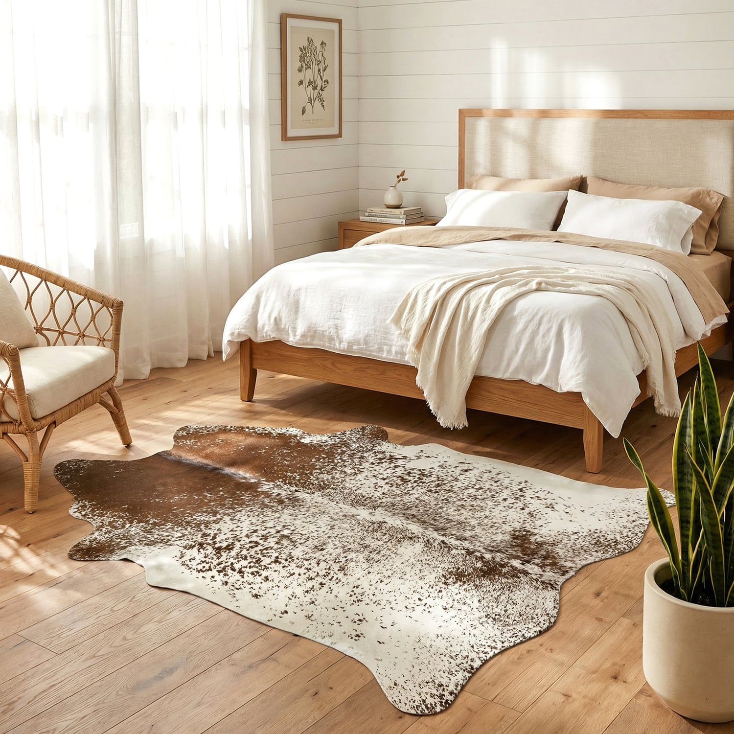 Salt & Pepper Brown Tones Cow Hide Rug