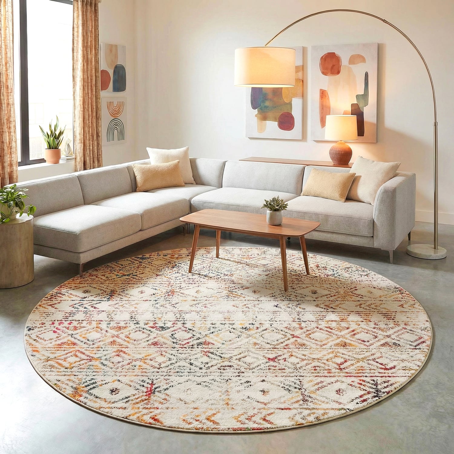 Loretta Scandi Round Rug