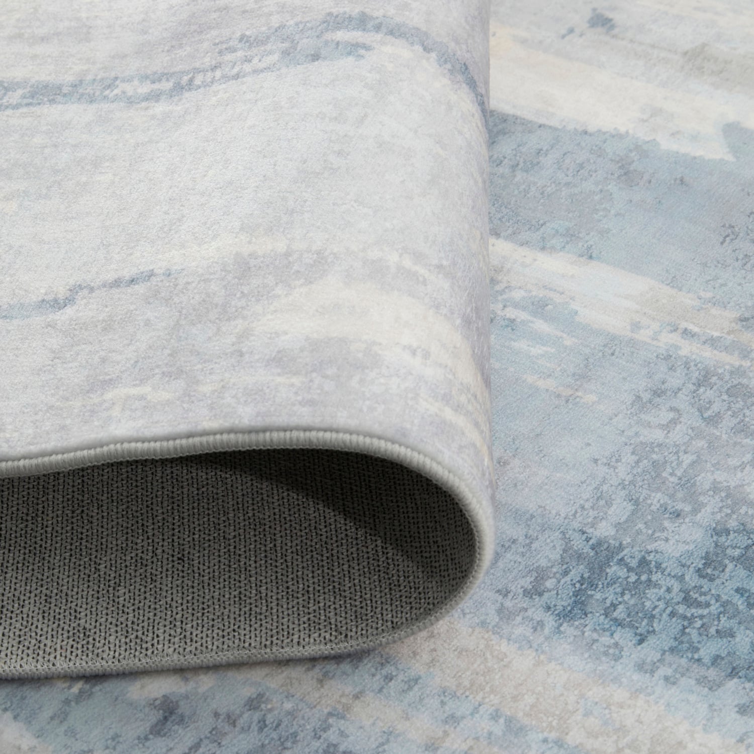 Blue Rowan Machine Washable Rug