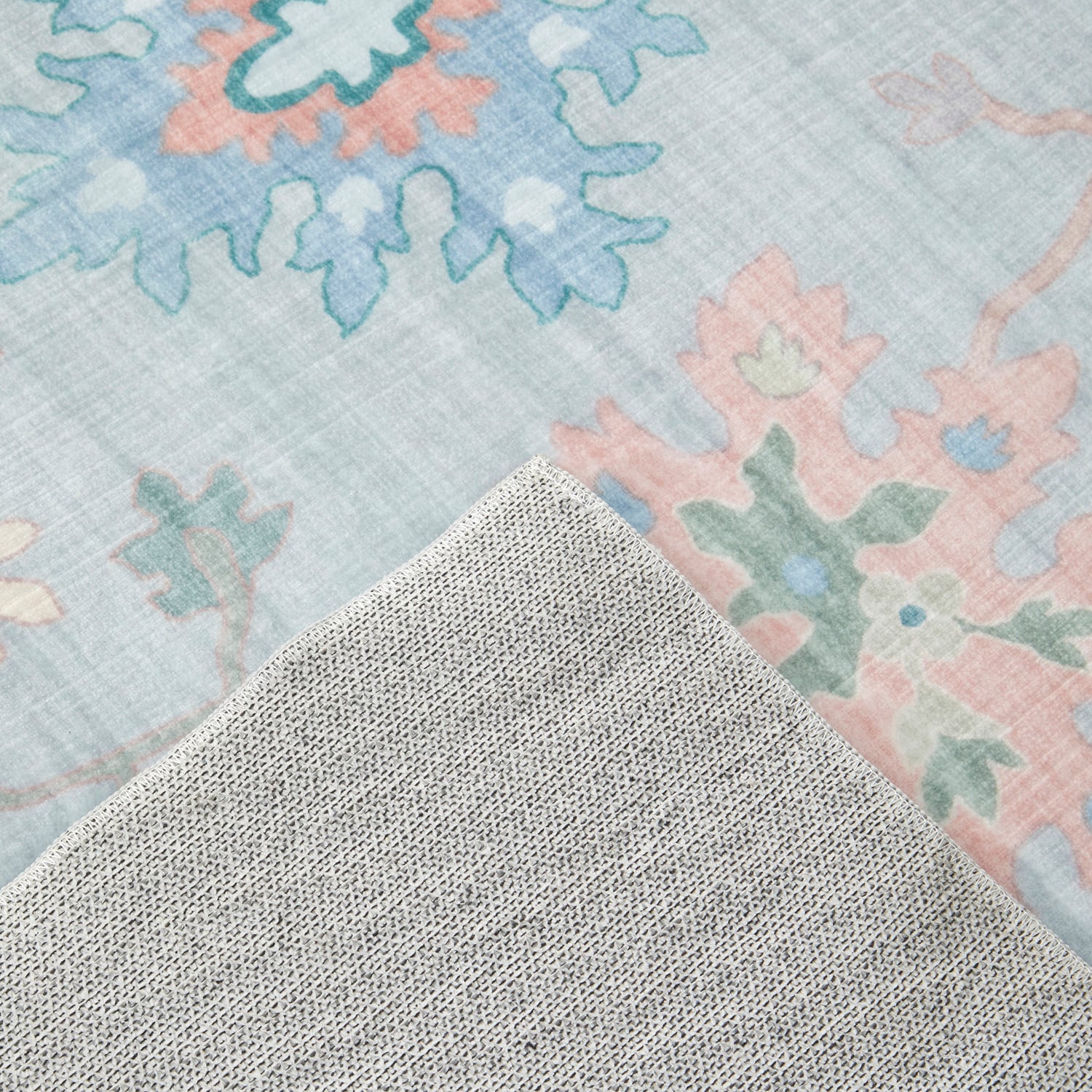 Blue Chloe Machine Washable Rug