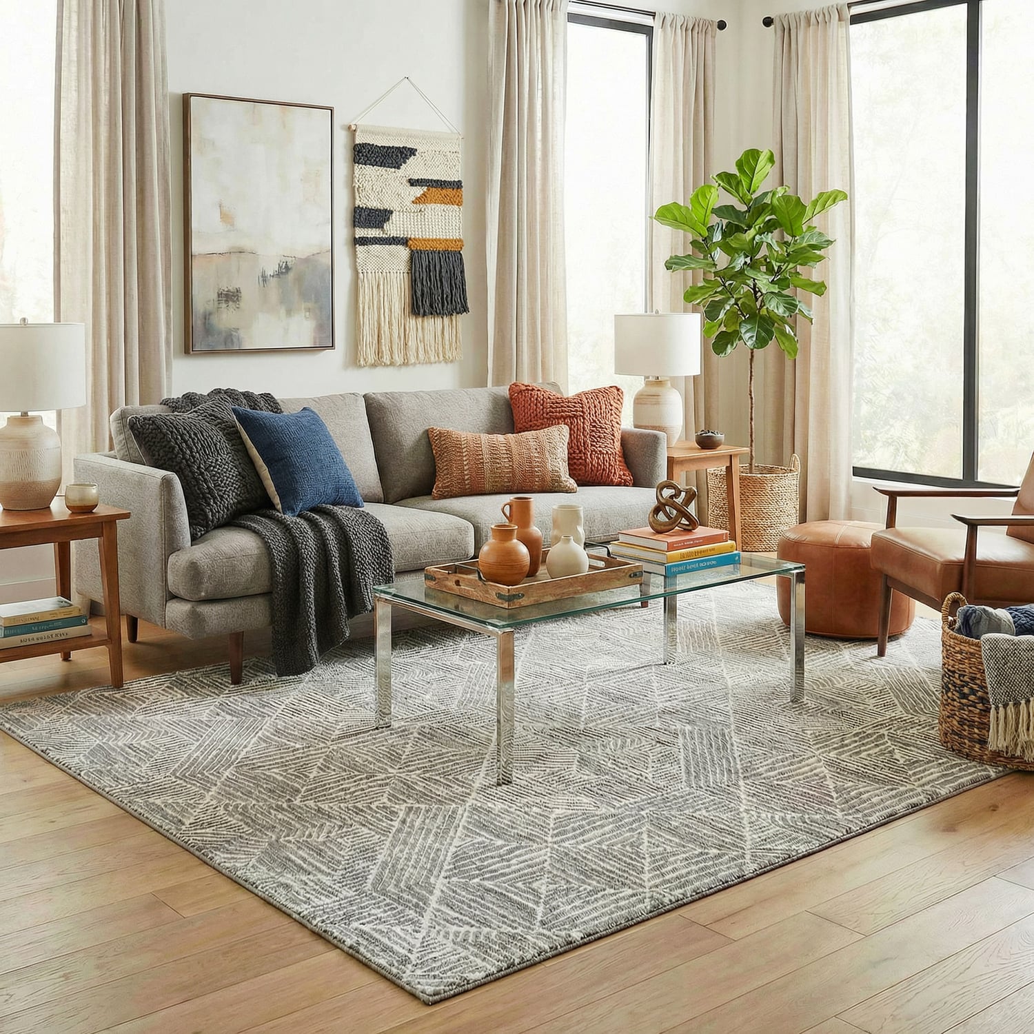 Esta Coastal Round Rug