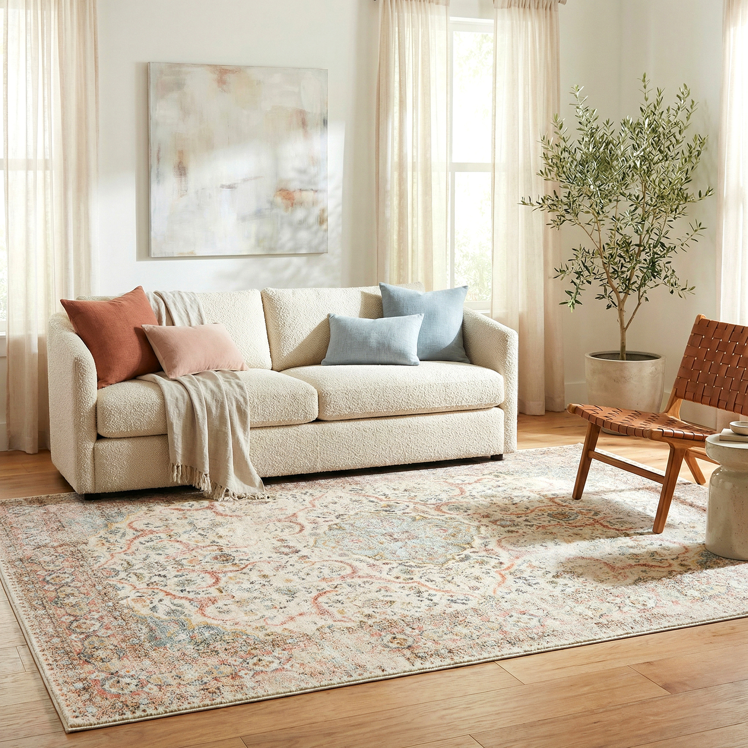 Papyrus Power-Loomed Transitional Round Rug