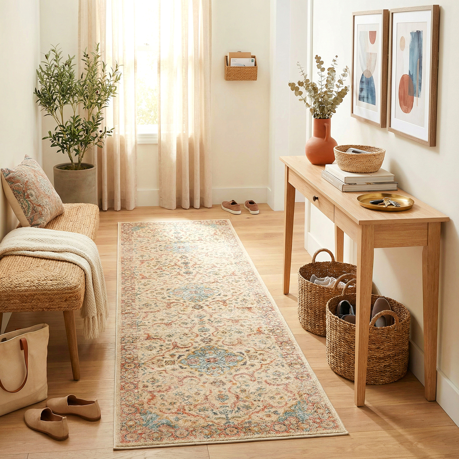 Papyrus Power-Loomed Transitional Round Rug
