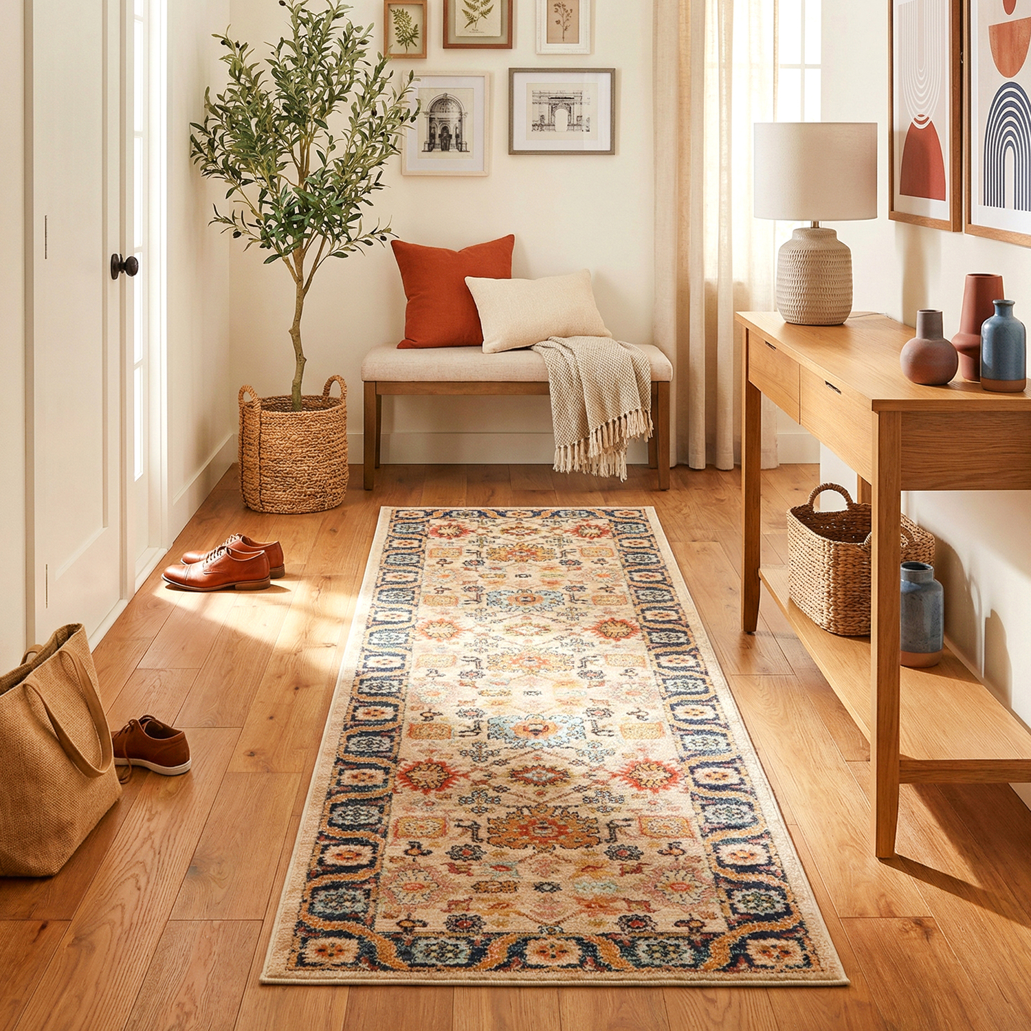 Dune Power-Loomed Transitional Round Rug
