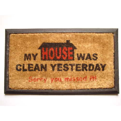Rubber and Coir CleanYesterday Door Mat Temple & ster
