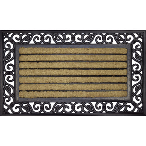 Rubber and Coir Stripe Door Mat