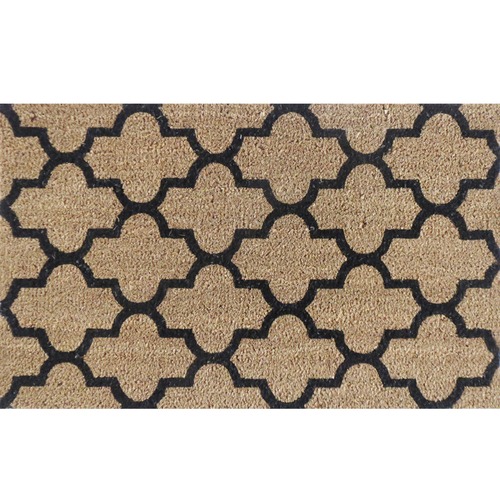Natural Geo Tile Premium Coir Doormat
