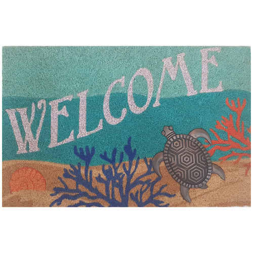 Welcome Sea Turtle Coir Doormat Temple Webster