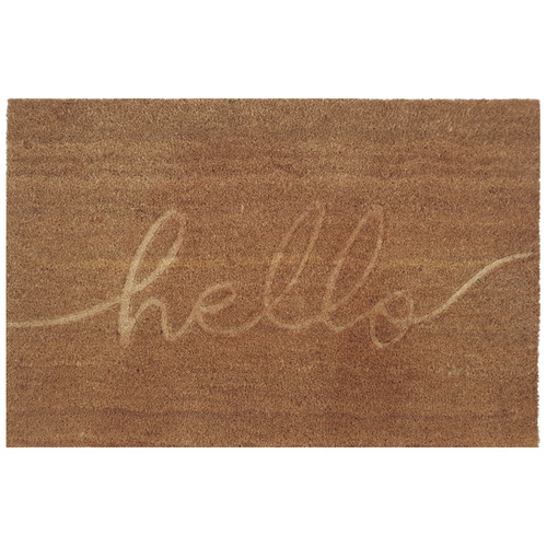 Natural Embossed Hello Doormat