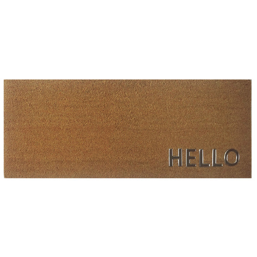 Natural Hello Coir Doormat