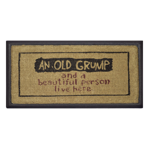 Rubber and Coir Old Grump Door Mat