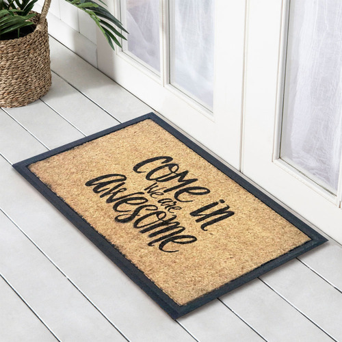 Solemate Door Mats Brown Awesome Doormat | Temple & Webster