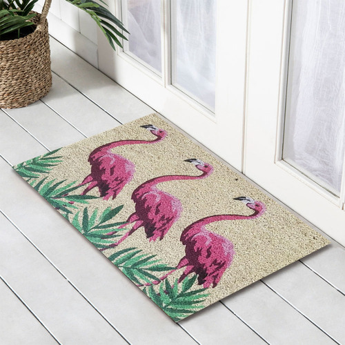 Pavli Flamingo Trio Coir Doormat
