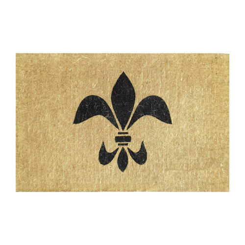 Premium Coir Fleur de Lis Hand-Loomed Outdoor Doormat
