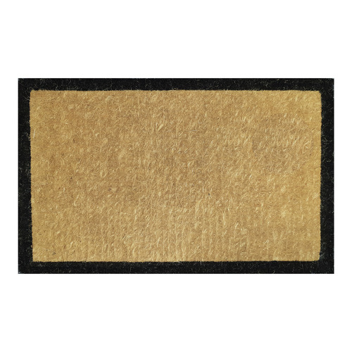 Natural & Black Premium Coir Hand-Loomed Outdoor Doormat