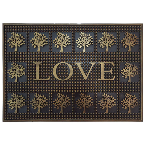 Copper Love Rubber Doormat Temple & ster