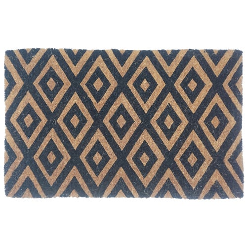 Black Diamond Coconut Coir Doormat