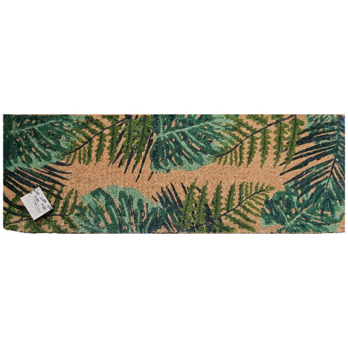 Green Leaves Coconut Coir Doormat