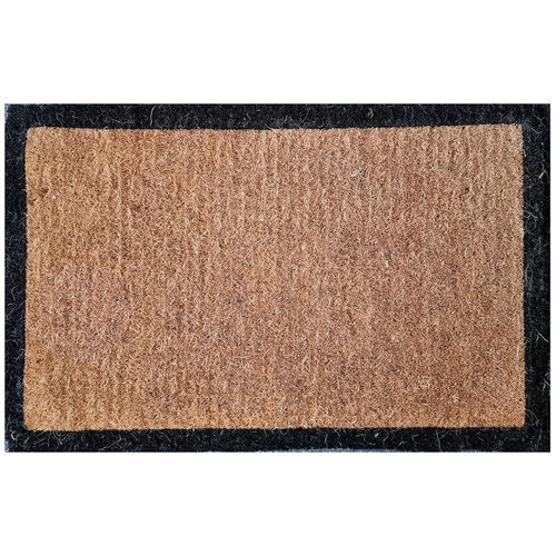 WelcomeWeave Black Border Dania Coconut Coir Doormat | Temple & Webster