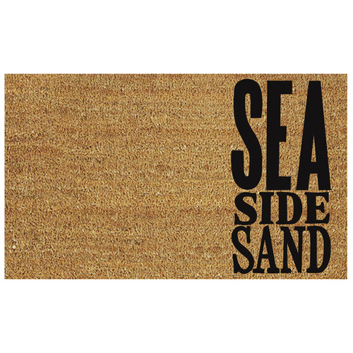 Sea Side Sand PVC Backed Coconut Coir Doormat Temple