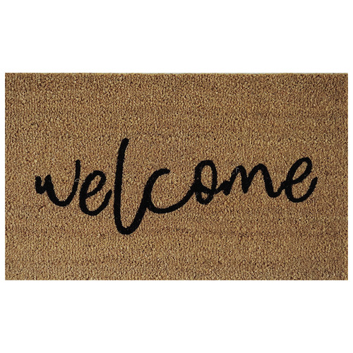 Solemate Door Mats Welcome 80cm PVC Backed Coconut Coir Doormat ...