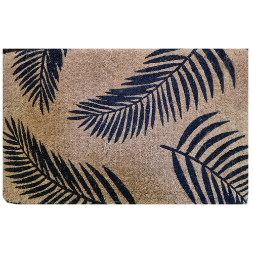 Palm Fronds PVC Backed Coconut Coir Doormat Temple & ster
