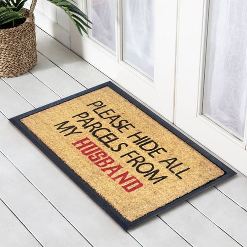 Brown Husband Coir Doormat