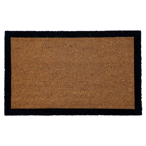 Natural Bordered Coir Doormat Temple & ster