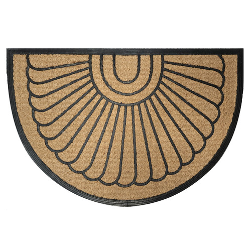Half Moon Coir & Rubber Doormat