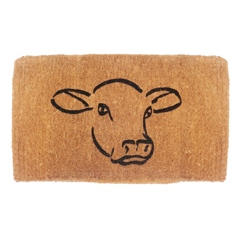 Cow Face Coconut Coir Doormat