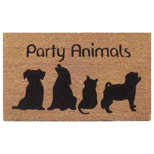 Party Animals Coconut Coir Doormat