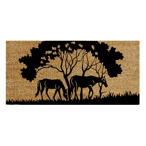 Horses Trees Coconut Coir Doormat