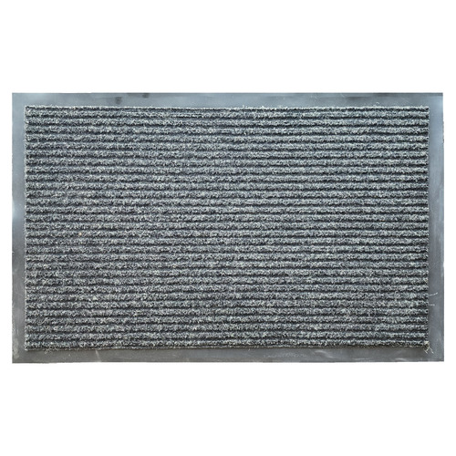 Light Grey Ribbed Rubber Doormat