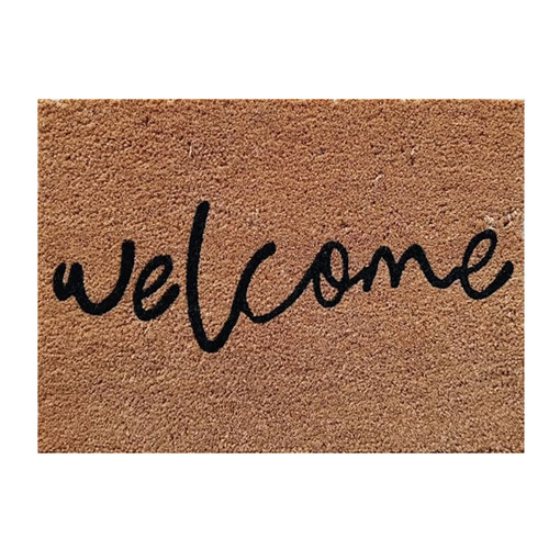 WelcomeWeave Welcome Coconut Coir Doormat | Temple & Webster