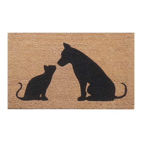 WelcomeWeave Cat & Dog Coconut Coir Doormat | Temple & Webster