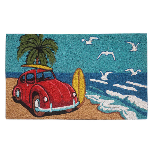 Wv Bug Beach Coconut Coir Doormat