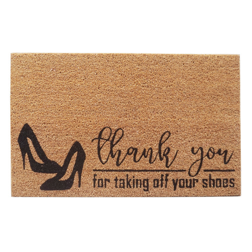 Shoes off Coconut Coir Doormat