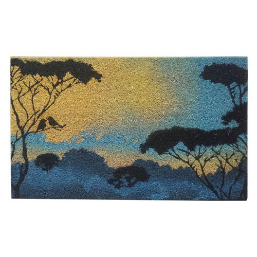 Country Blue Sky Coconut Coir Doormat