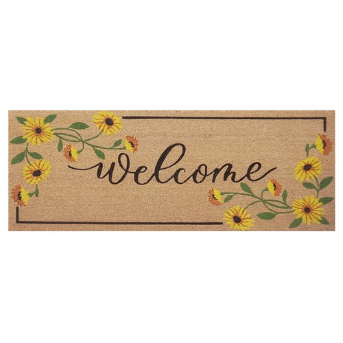 Daisy Border Coir Doomat