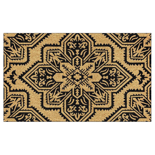 Black Mosaic Coir Doomat