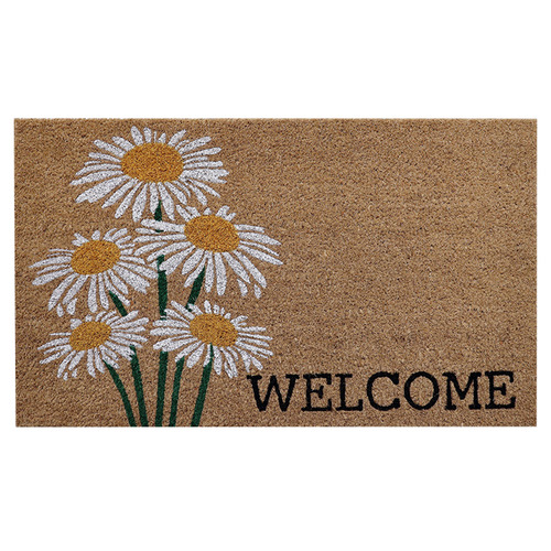 Welcome Daisies Coir Doomat
