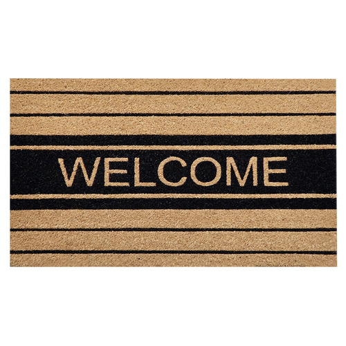 Welcome Stripes Coir Doomat