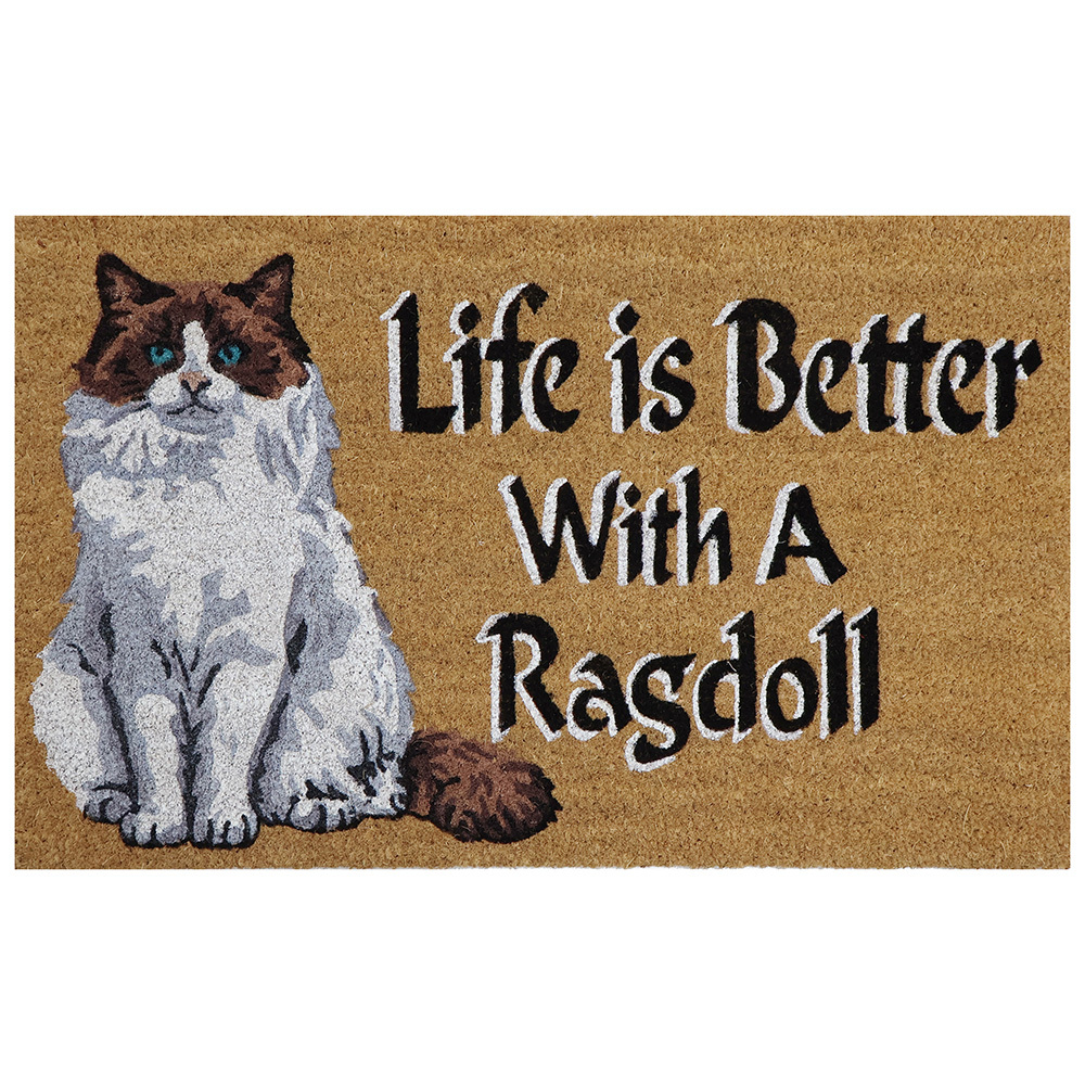 Life is Better With a Ragdoll Coir Doormat
