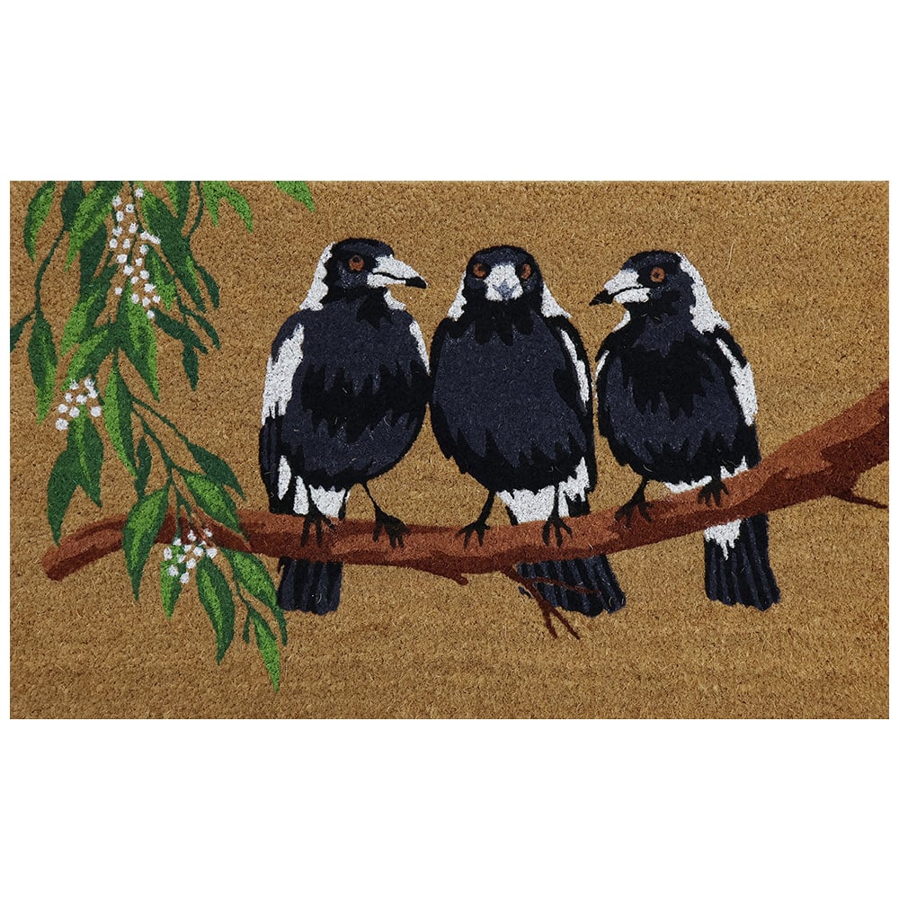 Magpie Trio Coir Doormat