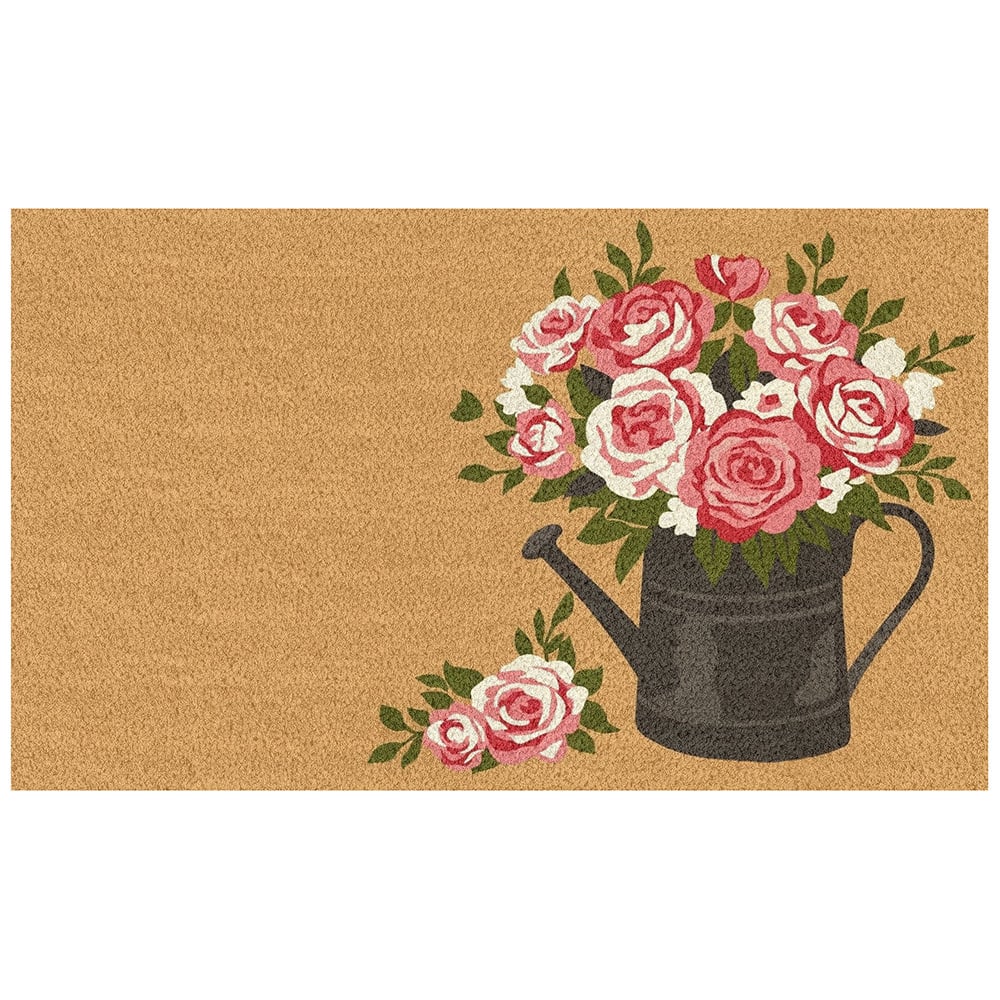 Rose Can Coir Doormat