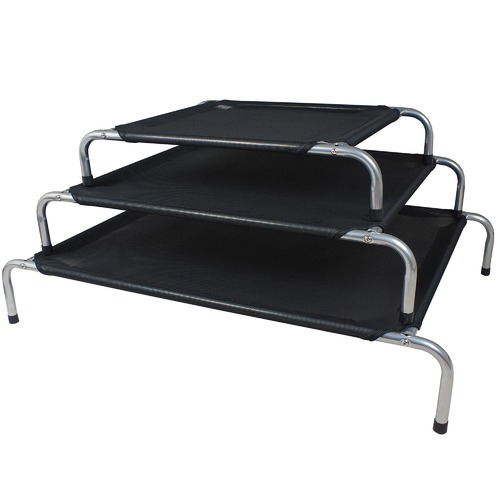 Prestige Pet Black Elevated Pet Bed Temple & ster