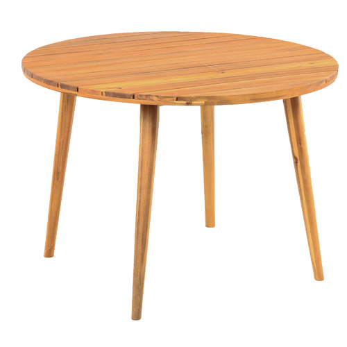 Polaris Round Wooden Outdoor Dining, Outdoor Dining Table Round Wood
