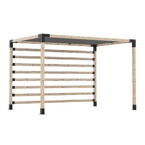 Toja Grid Post Wall Pergola Bracket & Rectangular Shade Sail Set